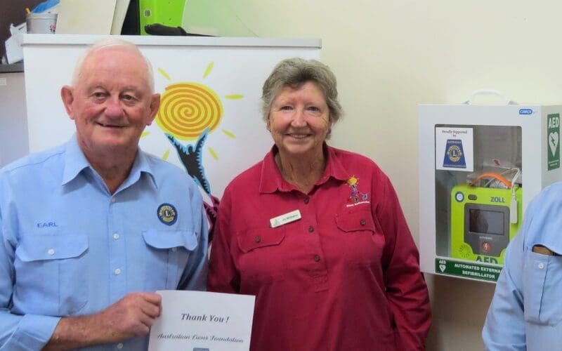 Glen Industries Receives Life-Saving AED from Local Lions Club