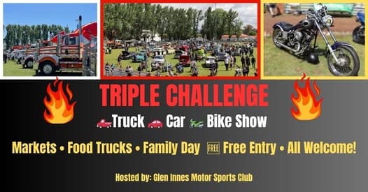 Triple Challenge Show & Shine Rolls into Glen Innes